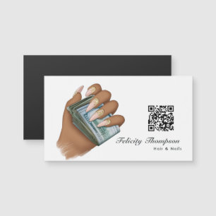 Código QR do Cabelo e Unhas Afro-Americanos