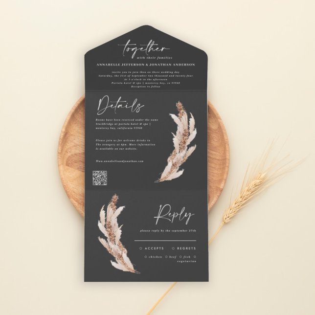 Código QR do casamento de eucalipto rústico modern (Criador carregado)
