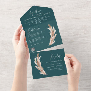 Código QR do casamento dos pampas de bronzeamento