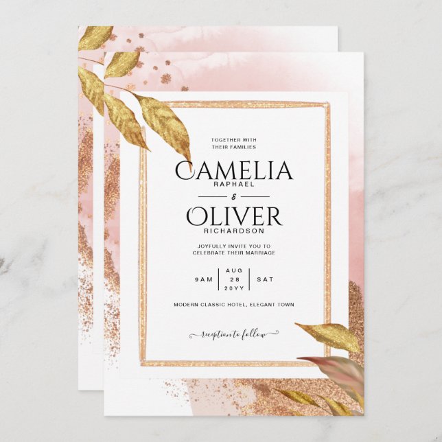 Código QR do Convite de casamento do Rosa do ORÇAM (Frente/Verso)