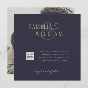 Código QR do Convite de casamento FOTO Data de sal