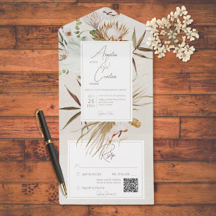 Código QR do Creme do Boho Floral Seco