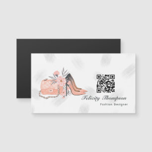 Código QR do Designer de Moda Rosa