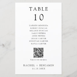 Código QR do Gráfico Sentado Simples de Casamentos