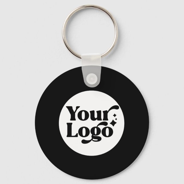 Código QR do logotipo comercial preto Chaveiro do  (Frente)