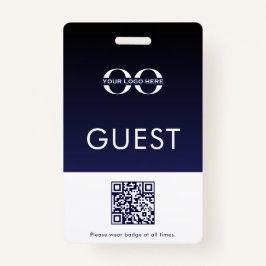 Código QR do logotipo da empresa do Crachá convida