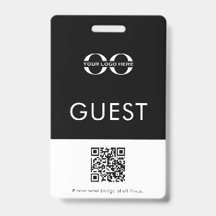 Código QR do logotipo de Crachá convidado personal