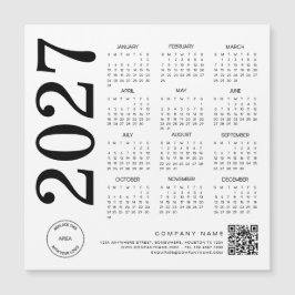 Código QR do Logotipo do Calendário de 2027 Preto