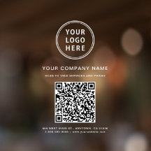Código QR do Logotipo Empresarial Branco