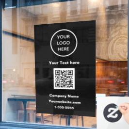 Código QR do Logotipo Empresarial Preto Moderno Pr