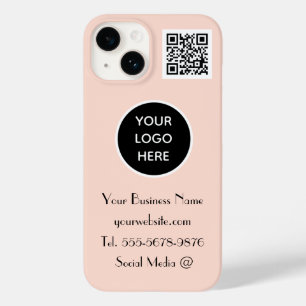 Código QR do logotipo personalizado rosa minimalis