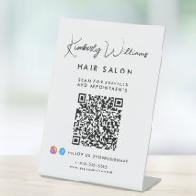 Código QR do Monograma do Script de Assinatura Com