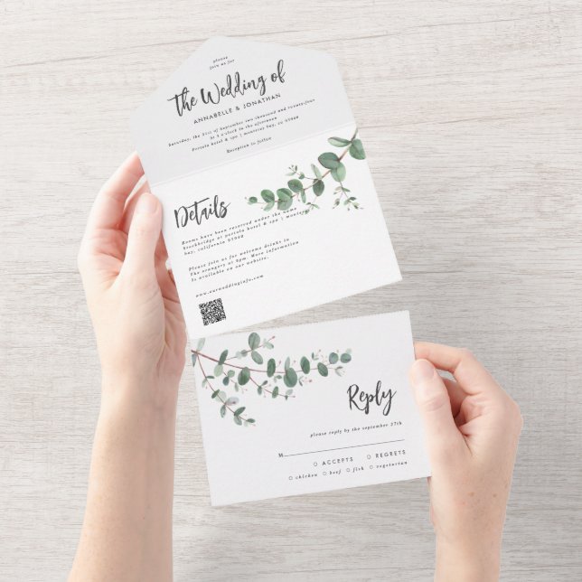 Código QR do orçamento Casamento Eucalyptus botâni (Aba destacável)