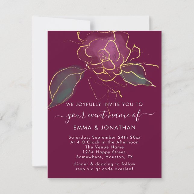 Código QR do orçamento Marsala Ouro Flor (Frente)