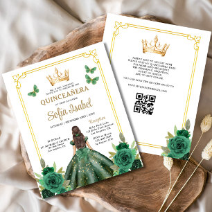 Código QR do Orçamento Quinceanera Emerald Green