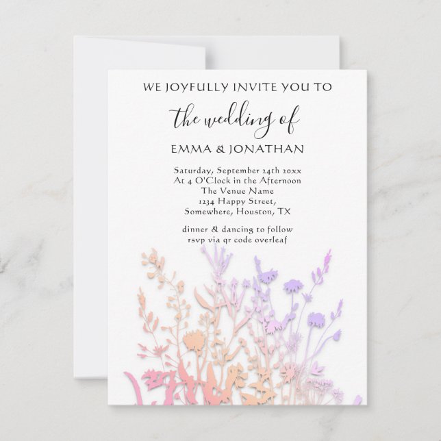 CÓDIGO QR do Orçamento Rosa Branca Floral (Frente)