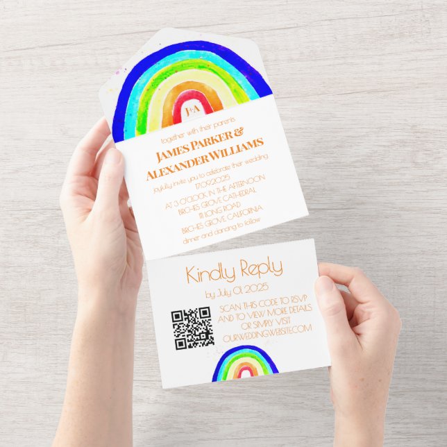 Código QR do Orgulho LGBT do gay Rainbow (Tearaway)