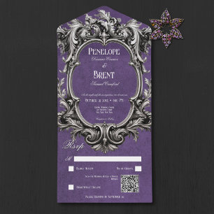 Código QR do Quadro Vitoriano da Moody Purple góti