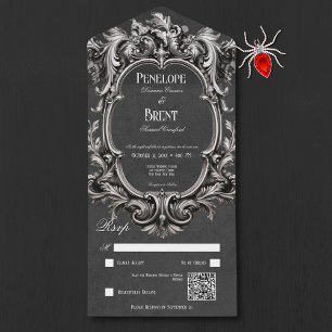 Código QR do Quadro Vitoriano de Moody Negro Gótic