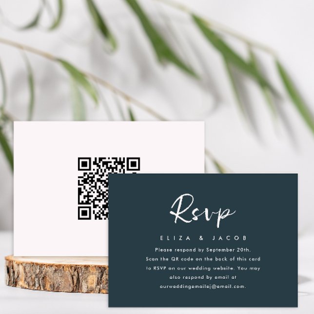 Código QR do script RSVP de Casamento Azul Simples (Criador carregado)