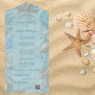 Código QR dos conchas marítimas e do Starfish