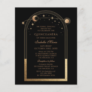 Código QR Dourado Celestial Quinceañera