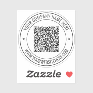 Código QR e texto personalizado Seu adesivo person