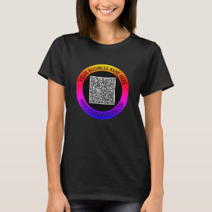 Código QR e texto personalizado Sua camisa comerci