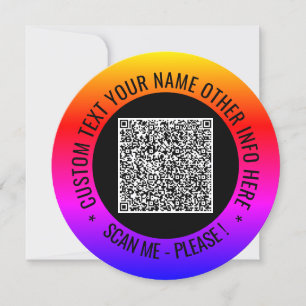 Código QR e texto personalizado Suas placas person