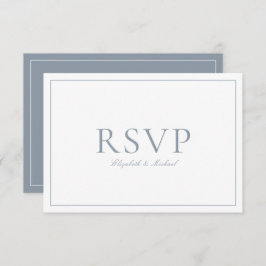 Código QR Elegante Dusty Blue Monogramas RSVP