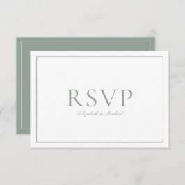 Código QR Elegante Sage Green Monogramas RSVP
