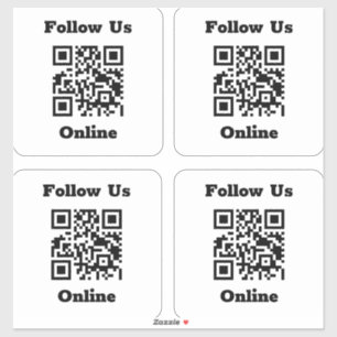 Código QR em 4 adesivos