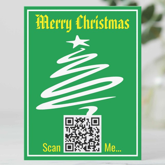 Código QR em cartão postal de Natal (Criador carregado)