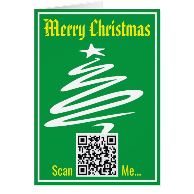 Código QR em um Cartão de Natal (Frente)