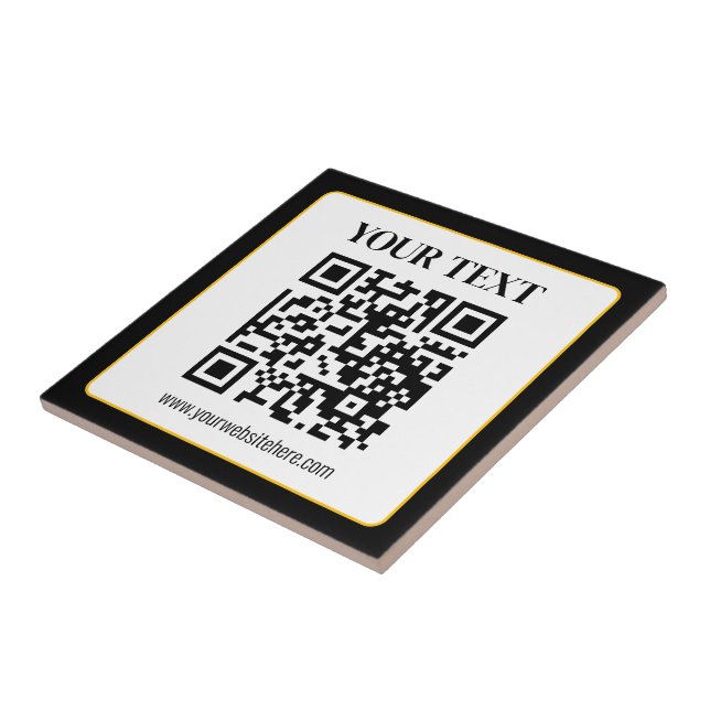 Código QR empresarial com texto superior e inferio (Lateral)
