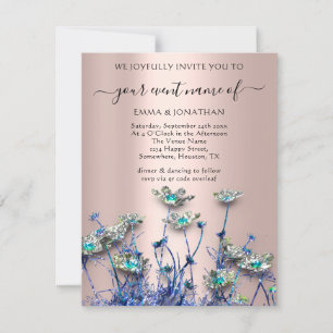 CÓDIGO QR Espadilha Floral Rosa Azul