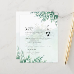 CÓDIGO QR Eucalyptus RSVP de Casamento Dourado Ver