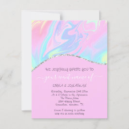 Código QR Floral de Orçamento Pinky Holograura