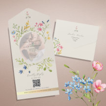 Código QR Foto de Flor Silvestre Casamento