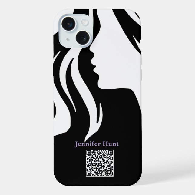 código QR Funcionário Preto e branco (Verso)