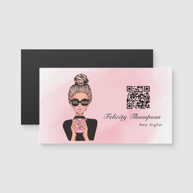 Código QR Girl Boss (Frente/Verso)