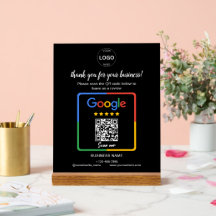 Código Qr Google Reviews Logotipo Comercial