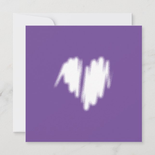 Código Qr Grafite Coração Branco Pulverizado (Frente)