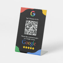 Código QR Link Black Google Review