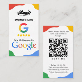 Código QR Link Google Review Cartão de visita