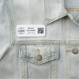 Código Qr Logotipo de empresa Nome de etiqueta clá