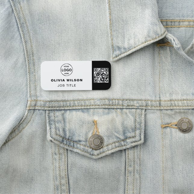 Código Qr Logotipo de empresa Nome de etiqueta clá (In Situ)