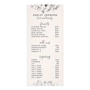 Código QR Menu de 3 Serviços de Spa Blush Botânico