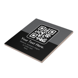 Código QR Modern Escaneável   Preto, Cinza e Branc