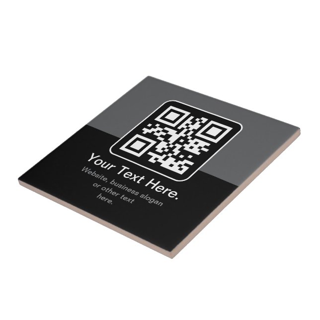 Código QR Modern Escaneável | Preto, Cinza e Branc (Lateral)